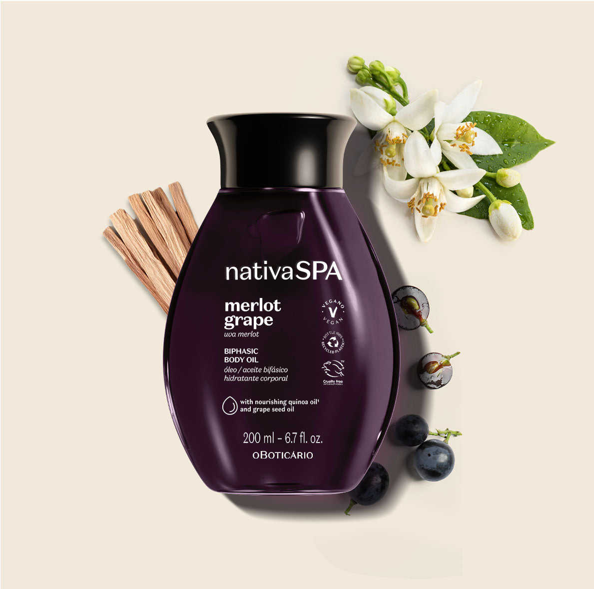 Merlot Grape Biphase Body Oil
