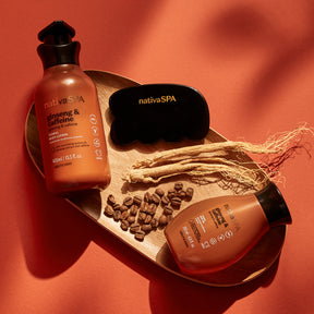 2-Step Ginseng & Caffeine Set: Body Lotion + Body Oil